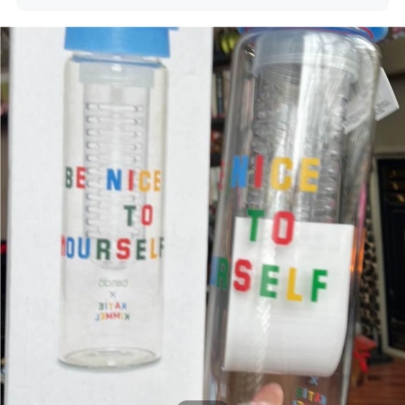 Ban.do ‘Be Nice To Yourself’ Infuser Water Bottle.  Brand New In Box. - Picture 2 of 5